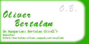 oliver bertalan business card